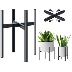 Plant Stand - Metal Plant Stands for Indoor Plants Adjustable for 8-12 inches Plant Pot (not Included), Planter Stand Mid Century Stable & Stylish Plant Pot Stand for Outdoor -1 Pack