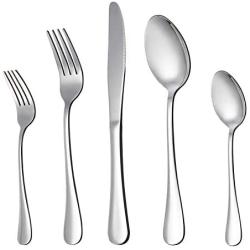 LIANYU 20 Piece Silverware Flatware Cutlery Set, Stainless Steel Utensils Service for 4, Include Knife Fork Spoon, Mirror Polished, Dishwasher Safe