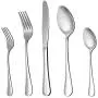 LIANYU 20 Piece Silverware Flatware Cutlery Set, Stainless Steel Utensils Service for 4, Include Knife Fork Spoon, Mirror Polished, Dishwasher Safe LIANYU 20 Piece Silverware Flatware Cutlery Set, Stainless Steel Utensils Service for 4, Include Knife Fork Spoon, Mirror Polished, Dishwasher Safe