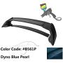 IKON MOTORSPORTS, Trunk Spoiler Compatible With 2006-2011 Honda Civic, Painted #B561P Dyno Blue Pearl ABS Exterior Trunk Rear Spoiler Wing Tail Roof Top Lid, 2007 2008 2009 2010