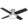 Hunter Fan Company 59243 Hunter Dempsey Indoor Low Profile Ceiling Fan with LED Light and Remote Control, 44'', Brushed Nickel Hunter Fan Company 59243 Hunter Dempsey Indoor Low Profile Ceiling Fan with LED Light and Remote Control, 44'', Brushed Nickel