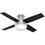 Hunter Fan Company 59243 Hunter Dempsey Indoor Low Profile Ceiling Fan with LED Light and Remote Control, 44'', Brushed Nickel Hunter Fan Company 59243 Hunter Dempsey Indoor Low Profile Ceiling Fan with LED Light and Remote Control, 44'', Brushed Nickel