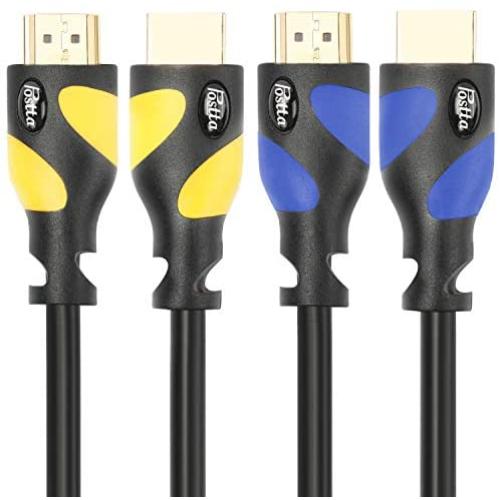 Postta Ultra HDMI 2.0V Cable(6 Feet) Support 4K 2160P,1080P,3D,Audio Return and Ethernet - 2 Pack