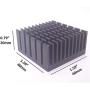 Easycargo 8pcs 40mm Heatsink Kit 40x40x20mm + 3M8810 Thermal Conductive Adhesive Tape, Cooler Aluminium Heat Sink for Cooling 3D Printer Stepper Motor TEC1-12706 Thermoelectric Peltier 40mmx40mmx20mm