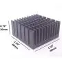 Easycargo 8pcs 40mm Heatsink Kit 40x40x20mm + 3M8810 Thermal Conductive Adhesive Tape, Cooler Aluminium Heat Sink for Cooling 3D Printer Stepper Motor TEC1-12706 Thermoelectric Peltier 40mmx40mmx20mm