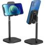 Cell Phone Stand for Desk, HORUMP Angle Height Adjustable Phone Holder Stand for Desk, Compatible with iPhone, Kindle, All Mobile Phones