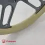 14'' Gun Metal Billet Steering Wheel Full Wrap with Horn Button-Tan 14'' Gun Metal Billet Steering Wheel Full Wrap with Horn Button-Tan