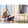 Mecor Round Coffee Table, Modern Center Table with Faux Marble Surface top & Gold Metal Legs, Sofa Table for Living Room, Home Office - Marble/Gold