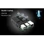 Metal Case for Raspberry Pi 4 Model B Case and Heatsink Thermal Adhesive with Dual Fan (deep Black)