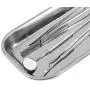 Dukal Stainless Steel Instrument Trays with Strap Handle 8.5'' x 3'' x 1.5''. Catheter Trays Organizer Holder with Lid 8 1/2'' x 3'' x 1 1/2''. Surgical Dental Procedure Tray. Steel Dish with Lid.