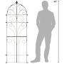 H Potter Garden Trellis for Climbing Plants Iron Metal Outdoor Scroll Wall Decor or Flowers Roses Vine Ivy Clematis GAR214 Large