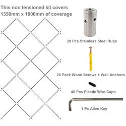 BLIKA 20 Pcs Green Wall Stainless Steel Hubs, Wire Trellis Kits for Climbing Plants, Vines and Green Wall, for 1/8'' Wire Rope Cable