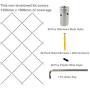 BLIKA 20 Pcs Green Wall Stainless Steel Hubs, Wire Trellis Kits for Climbing Plants, Vines and Green Wall, for 1/8'' Wire Rope Cable