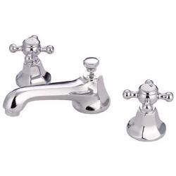 Kingston Brass KS4461BX Metropolitan Widespread Lavatory Faucet with Metal Cross Handle, Polished Chrome