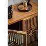 COZAYH Full-Assembled 2 Door Accent Cabinet Modern Mirror Fronts Clean-Lined Silhouette, Natural