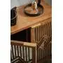 COZAYH Full-Assembled 2 Door Accent Cabinet Modern Mirror Fronts Clean-Lined Silhouette, Natural