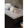 Hodedah Kitchen Island with Spice Rack, Towel Rack & Drawer, Chocolate with Grey Top Hodedah Kitchen Island with Spice Rack, Towel Rack & Drawer, Chocolate with Grey Top