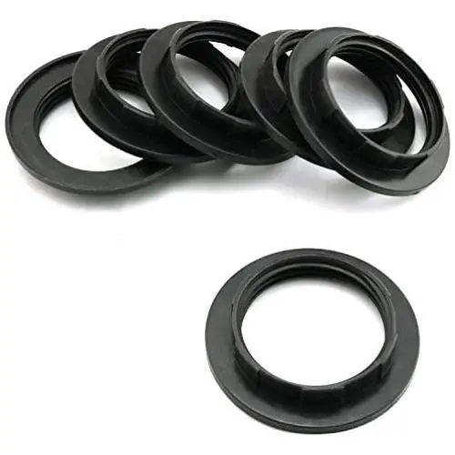 DZS Elec 6pcs E26 E27 Socket Replacement Ring Lamp Holder Trap Black Twist Lock Lamp Cover Collar Adapter DZS Elec 6pcs E26 E27 Socket Replacement Ring Lamp Holder Trap Black Twist Lock Lamp Cover Collar Adapter