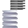 Votenli C2630A (4-Pack) S9123A (4-Pack) Heat Plates and Burners Replacement for Jenn Air Grill 720-0062, 720-0063, 720-0099, 720-0100, 720-0101, 720-0138, 720-0139, 720-0141