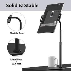 Tablet Stand, MiiKARE Height Adjustable 360 Degree Rotating Tablet Phone Holder Compatible with 4.7-12.9'' Tablets iPad Cellphone Nintendo Switch for Store POS Office Showcase Reception Kitchen Desktop