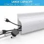 Updated J Channel Cable Raceway - 94'' Desk Cord Organizer - Computer Cable Management Under Desk with Mounting Tape - 6 Count Desk Cable Tray for Office, Home, Kitchen (15.7'' Each, Medium, White) Updated J Channel Cable Raceway - 94'' Desk Cord Organizer - Computer Cable Management Under Desk with Mounting Tape - 6 Count Desk Cable Tray for Office, Home, Kitchen (15.7'' Each, Medium, White)