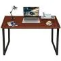 KINGSO Computer Desk 47'' Study Writing Desk for Home Office, Modern Simple Design PC Laptop Desk, Wood Notebook Writing Table, Metal Frame Study Desk (Teak) KINGSO Computer Desk 47'' Study Writing Desk for Home Office, Modern Simple Design PC Laptop Desk, Wood Notebook Writing Table, Metal Frame Study Desk (Teak)