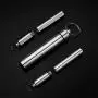 4 Pieces 2 Sizes Metal Portable Toothpick Holder, Stainless Steel Pocket Toothpick Holder Aluminum Waterproof Case Toothpick Container with Keychain for Outdoor Picnic and Camping