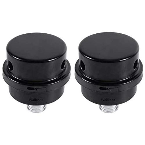 2pcs Air Compressor Silencer Filter, Metal Air Compressor Intake Filter Sound Muffler Silencer 20mm Thread (1/2''PT 20mm)