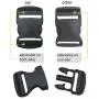 EesTeck 10 Set 1 Inch Flat Dual Adjustable Plastic Quick Side Release Plastic Buckles and Tri-Glide Slides for Luggage Straps Pet Collar Backpack Repairing (Black, Fit for 1”/25mm Webbing Straps)