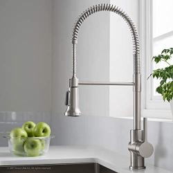 Kraus KPF-1690SFS Britt Pre-Rinse/Commercial Kitchen Faucet with Dual Function Sprayhead in all-Brite Finish, Spot Free Stainless Steel