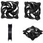 uphere Long Life Computer Case Fan 120mm Cooling Case Fan for Computer Cases Cooling Black 3-Pack, PF120BK3-3