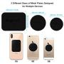 VOLPORT Mount Metal Plate, 6 Pack Metallic Plates with Adhesive Replacement for Car Magnetic Phone Mount Cradle-Less Holder Magnet Mount Phone Case Disc Sticker -2 Rectangle & 4 Round Black iPhone 12