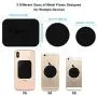 VOLPORT Mount Metal Plate, 6 Pack Metallic Plates with Adhesive Replacement for Car Magnetic Phone Mount Cradle-Less Holder Magnet Mount Phone Case Disc Sticker -2 Rectangle & 4 Round Black iPhone 12