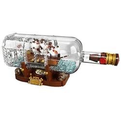 LEGO Ideas Ship in a Bottle 92177 Expert Building Kit, Snap Together Model Ship, Collectible Display Set and Toy for Adults (962 Pieces)