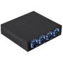 PC Fan Speed Controller, 4 Channel Computer Cooling Fan Heat Sink Adjuster for PC with Blue LED