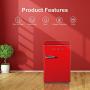 Galanz GLR25MRDR10 retro-compact-refrigerator, 2.5 Cu Ft, Red
