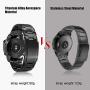 Songsier Titanium Band for Fenix 5 Watch, Quick Fit 22mm Metal Replacement Strap Wristband for Fenix 6/ Fenix 6 Pro/Fenix 6 Sapphire/Fenix 5/ Fenix 5 Plus/Forerunner 935/945/Approach S60/Quatix 5