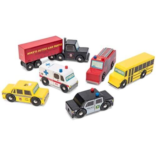 Le Toy Van New York Car Set Premium Wooden Toys for Kids Ages 3 Years & Up