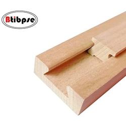 Btibpse Wooden Drawer Slides 17-3/4 Inches Classic Wood Center Guide Track with Slide Glides 45cm (1 pcs)