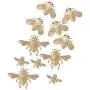 Prettyia 11 Pieces Metal Bees Alloy Flatback Craft Sewing Buttons Pearl Embellishment for Garment Bags Shoes Applique Decorations DIY Scrapbooking Card Making