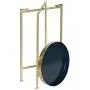 Kate and Laurel Celia Round Metal Foldable Tray Accent Table, Navy Blue with Gold Base Kate and Laurel Celia Round Metal Foldable Tray Accent Table, Navy Blue with Gold Base