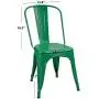 Furmax Metal Chairs Indoor/Outdoor Use Stackable Chic Dining Bistro Cafe Side Chairs Set of 4 (Green) Furmax Metal Chairs Indoor/Outdoor Use Stackable Chic Dining Bistro Cafe Side Chairs Set of 4 (Green)