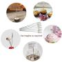 ManYee 50 Pcs Wire Card Holder Metal Wire Alligator Clamp Clips Long-Tailed Memo Alligator Iron Clip Clasp Table Picture Number Holder for Wedding Party Clay&Cake Decor