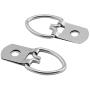 Youliang 50pcs Photo Frame Hook Silver Coarse Wire Single Hole Sling Picture Hangers Heavy Duty with Screws