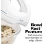 Hamilton Beach 6-Speed Electric Hand Mixer, Beaters and Whisk, with Snap-On Storage Case, White