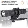 Feyachi FL11-MB Tactical Flashlight 1200 Lumen Matte Black LED Weapon Light with Picatinny Mount, Rechargeable Batteries and Pressure Switch Included