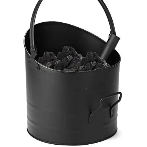 Mind Reader ASHBUCK-BLK Large Fire Place Ash Bucket, Pellet Bucket, Black Mind Reader ASHBUCK-BLK Large Fire Place Ash Bucket, Pellet Bucket, Black