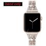 Secbolt Bling Bands Compatible Apple Watch Bands 42mm 44mm Women iWatch Series 6 5 4 3 2 1 SE Band, Dressy Jewelry Metal Wristband Strap Diamond Rhinestone, Champagne Gold