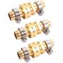 ZKZX Metal Garden Hose Repair Connector with Stainless Steel Clamp, Female and Male Hose Connector,Repair Mender Hose Connector 3pairs