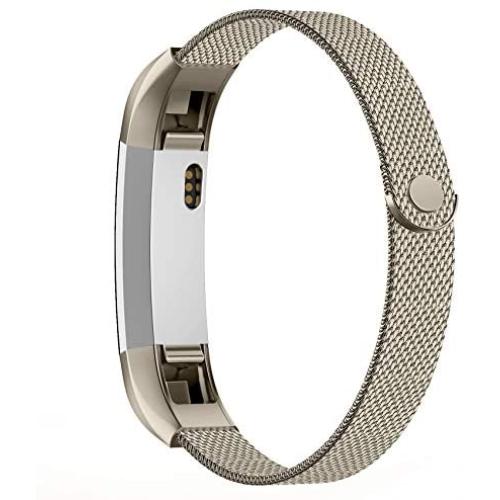 POY Compatible for Fitbit Alta Bands, Stainless Steel Metal Replacement Bracelet Strap with Unique Magnet Lock for Fitbit Alta and Fitbit Alta HR